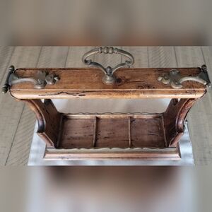 Antique English Oak Decanter Tantalus